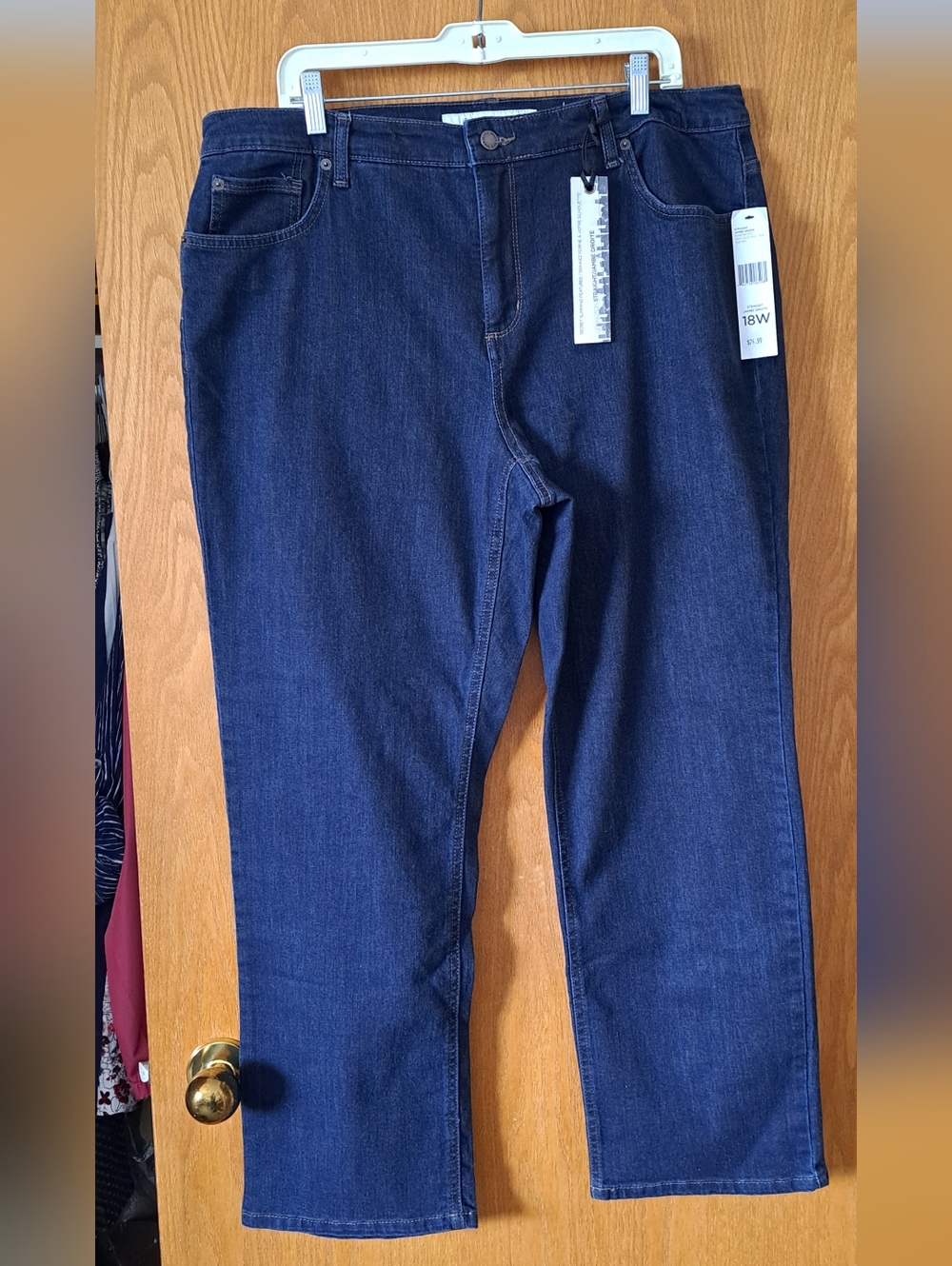 Jones New York Women’s Plus Straight-Leg Jeans - Dark Blue